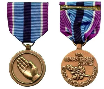 Humanitarian Service Medal 사용자 등록 사진